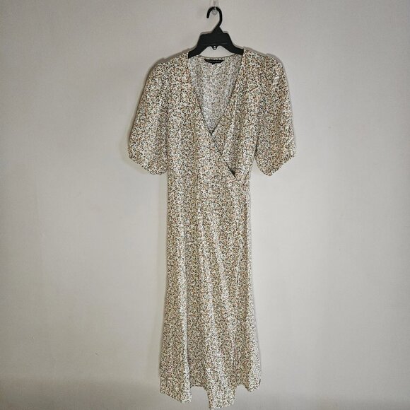 princess polly baby blue dress FENN WRIGHT MANSON Womens Wrap Dress UK 16 Large Beige Floral Viscose –  Messina Hembry main image 0